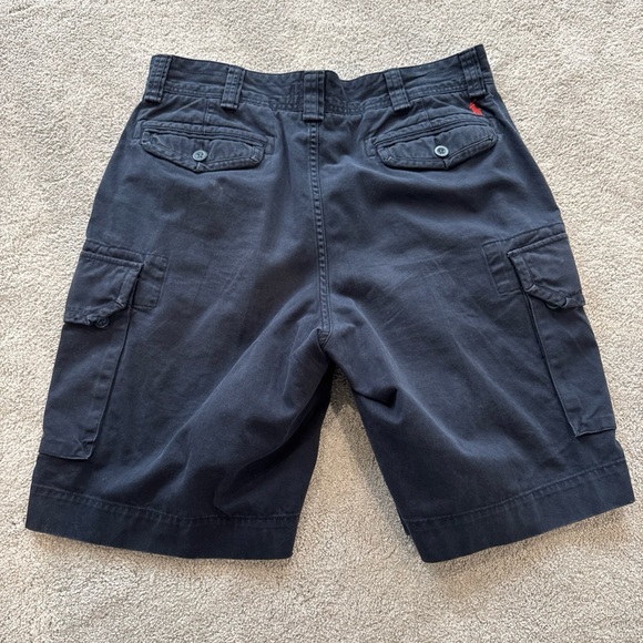 Vintage Polo Ralph Lauren Cargo Shorts Mens 36 Tall Navy - Picture 1 of 5